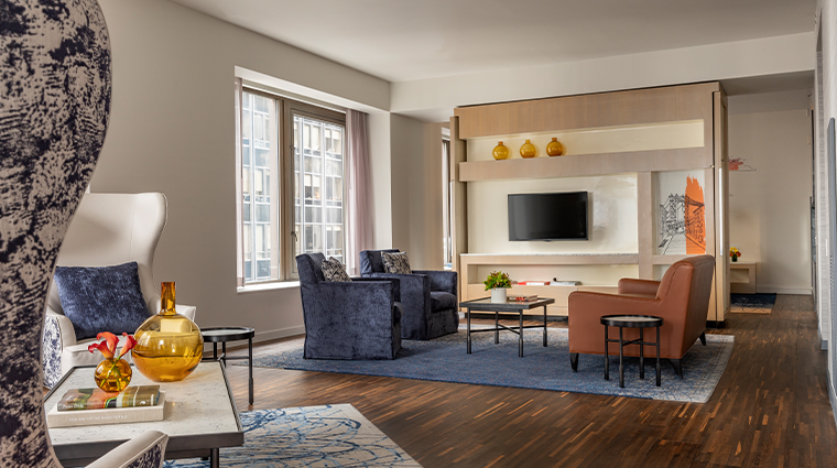 andaz wall street Buttonwood Suite Living room